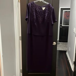 Coldwater Creek Purple Embellished Layered Women's Dress